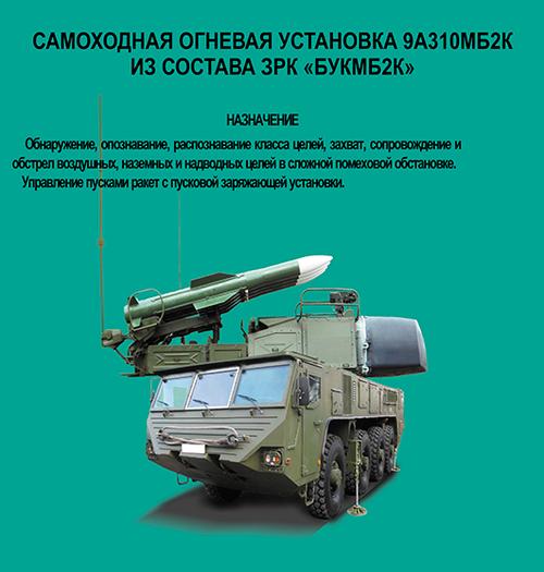 Самоходная огневая установка 9А310МБ2К из состава ЗРК «Бук-МБ2К»