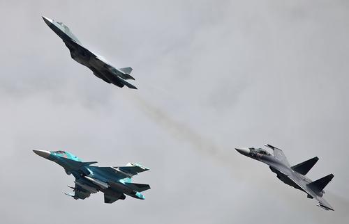 Су-34, Су-35С и Т-50&nbsp;