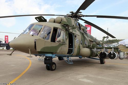 Mi-8AMTSh with the L370E8 "Vitebsk" protection system