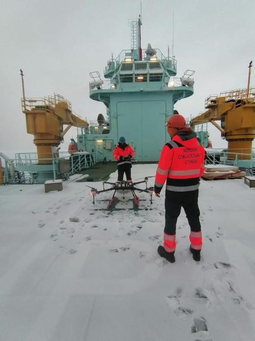 Беспилотник ФГБУ «Морспасслужба» на атомном ледоколе «Урал»