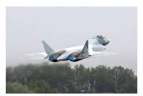 Су-57 с обновленным плоским соплом