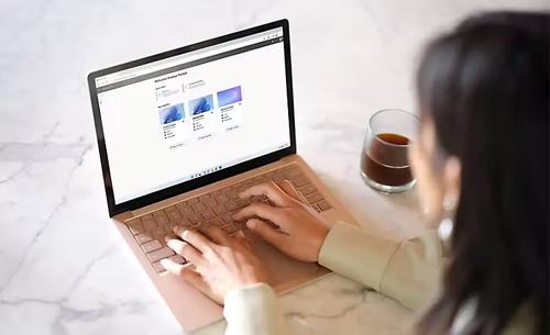 Working at the computer