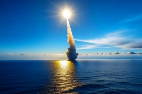 Launch of a ballistic anti-ship missile.