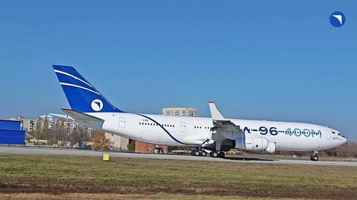 The new aircraft features an elongated fuselage and more powerful engines.