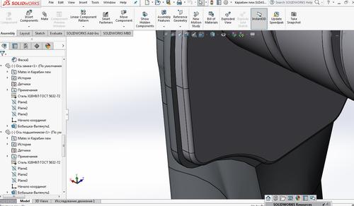 Процесс проектирования в программе SolidWorks - она теперь подсанкционная<br>