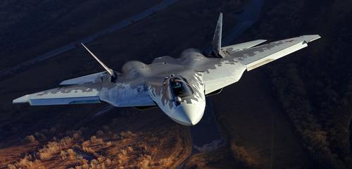 The Russian Su-57E engages air, ground, and sea targets day and night using modern and advanced guided and unguided weapons