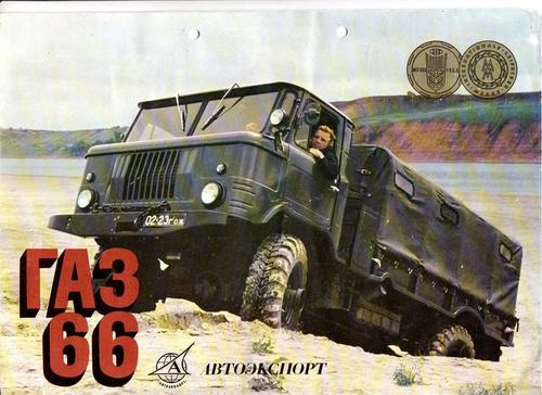 GAZ-66, cartel soviético