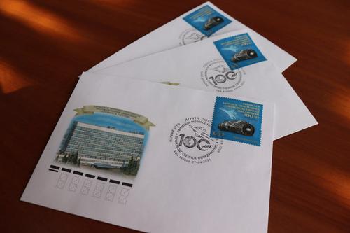 Su-35S fighter and AL-41F-1S engine immortalized on postage stamps