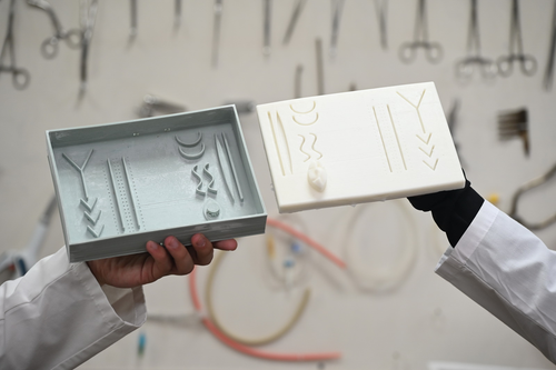 Model of a simulator for practicing skin suturing skills on various types of wounds