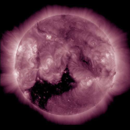 Coronal hole on the Sun