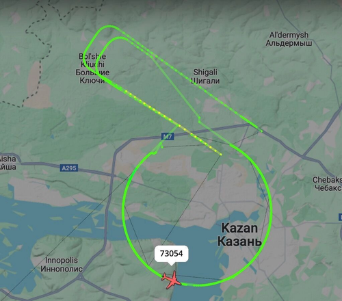 MC-21 flight over Kazan