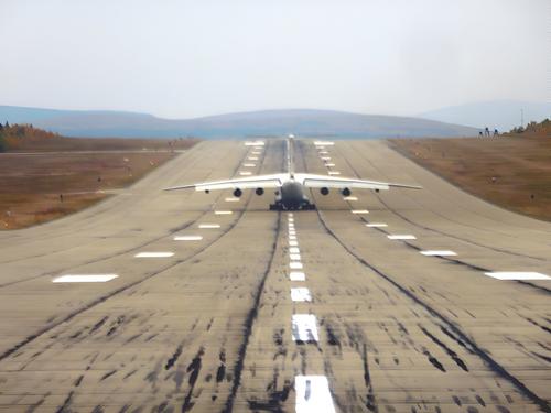 Il-76 on the airfield runway