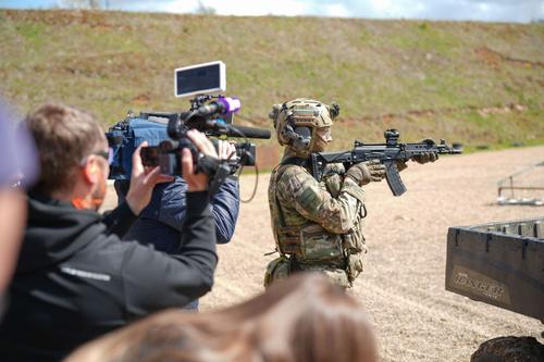 Military personnel with AK-12K