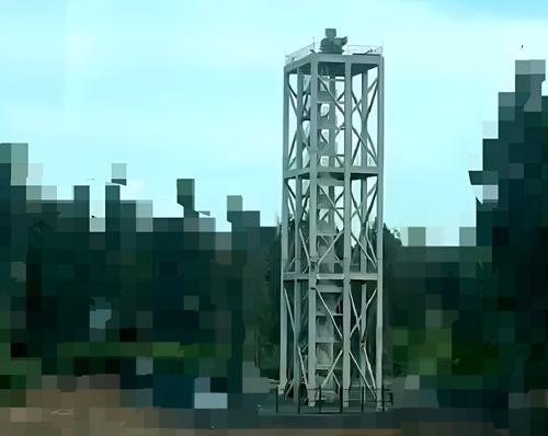 Pantsir-S1 SAM system on a farm tower to repel drone attacks