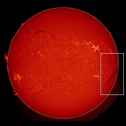 El Sol expulsó una gigantesca protuberancia hacia la Tierra