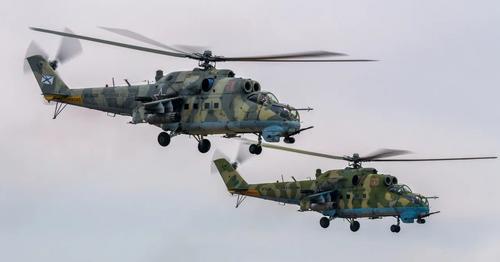 <br>Вертолеты Ми-24 и Ми-8
