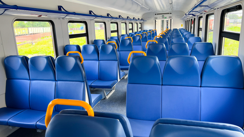 Interior of new electric trains