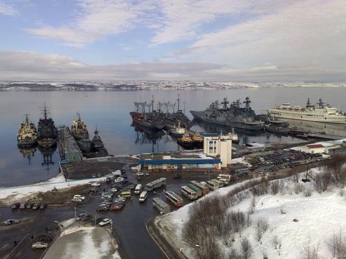 Стоянка кораблей. Североморск