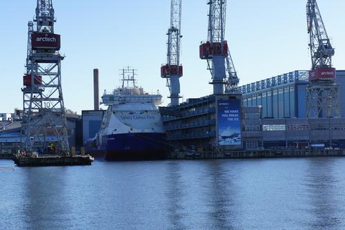 Ледокол «Витус Беринг» на верфи Arctech Helsinki New Shipyard в Хиеталахти