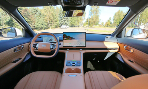 interior of the Belgee X80 PHEV