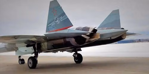 Истребитель Су-57 с двигателем АЛ-51Ф1