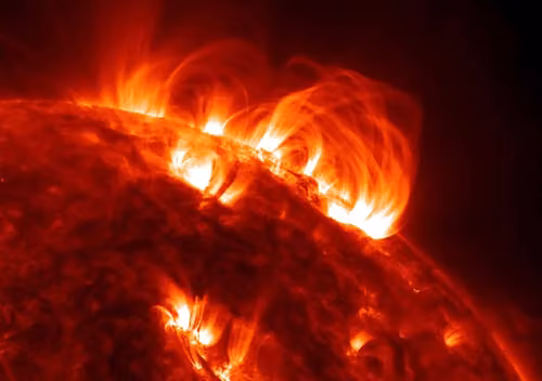 formation of hot gases rising above the surface of the Sun