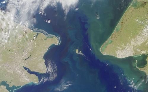Bering Strait - satellite photo