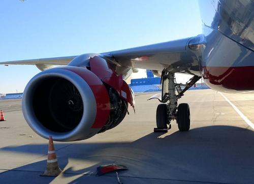 У Superjet сорвало обшивку двигателя SaM146