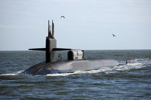 Подлодка USS Georgia ВМС США в Атлантическом океане