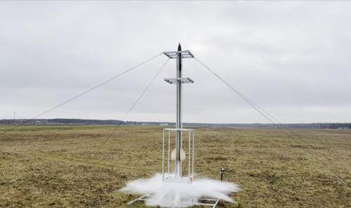 Launch of a water rocket by specialists of the Research Institute of Mechanics of Moscow State University named after M. V. Lomonosov 