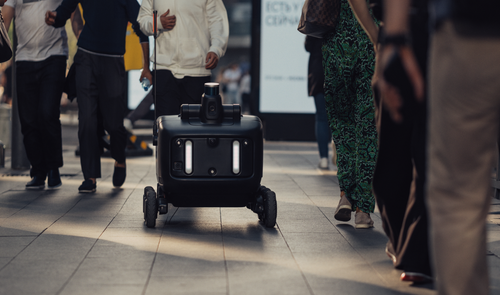 Robot mensajero en Moscú