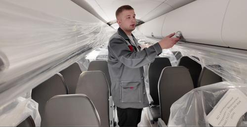Cabin of the IL-114-300 aircraft