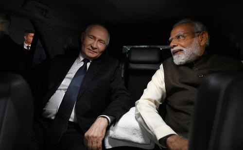 Владимир Путин и Нарендра Моди