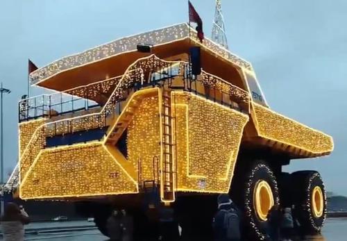 New Year's art object BelAZ