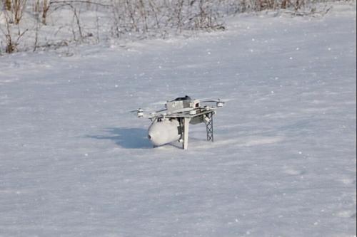 Российский FPV-дрон «Ждун», перекрашенный в белый цвет