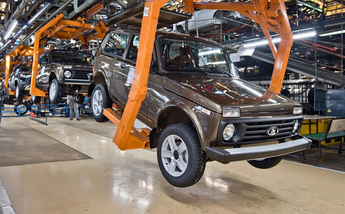 Shot from the production of AVTOVAZ