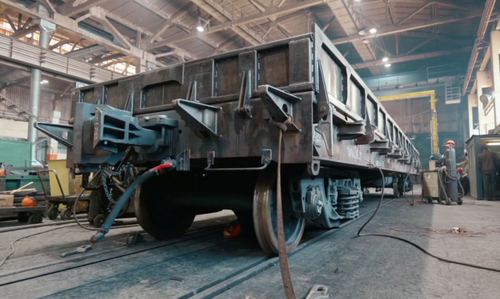Plataforma de vagones de producción de VMZ