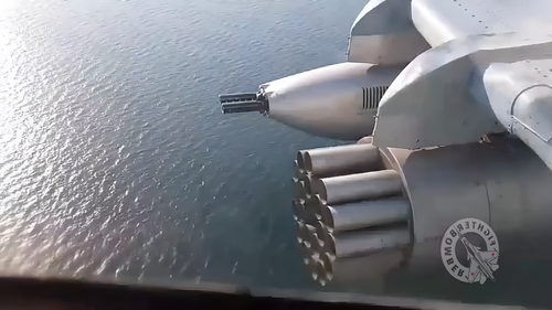 Ka-29TB helicopter over the waters of the Black Sea