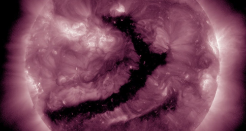 Agujero coronal en el Sol