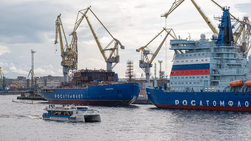 Nuclear icebreaker "Chukotka" at the Baltic Shipyard