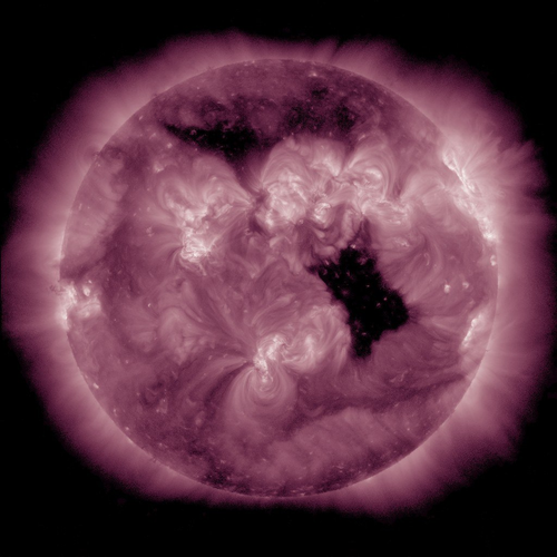 Agujero coronal en el Sol