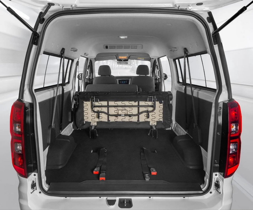 Removable third-row seats in the passenger version of the SKM M7