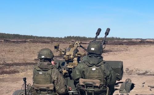 Firing from ZU-23-2