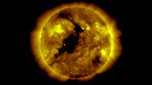 Agujero coronal en el Sol