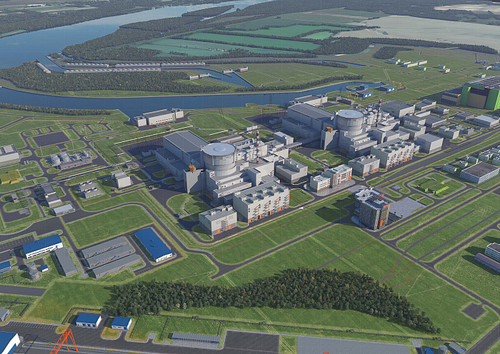 Plano de la central nuclear de Paks-2