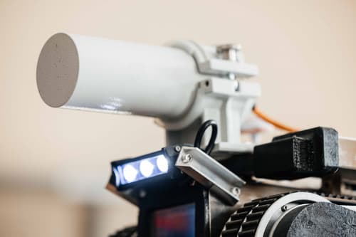 A domestic robotic system for inspecting communications at radiation-hazardous facilities was created at TPU
