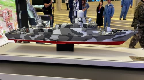 Model of the small corvette Project 22800E "Karakurt-E"