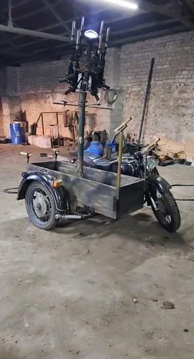 Modernized Soviet motorcycle "Dnepr"