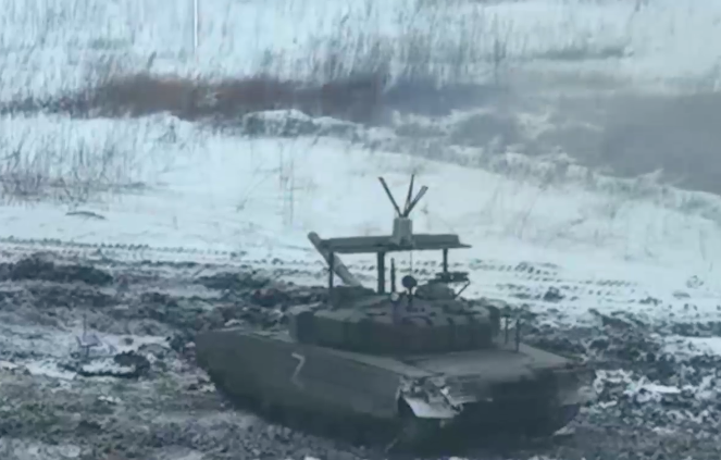 Комплекс РЭБ «Сания» на танке Т-80БВМ