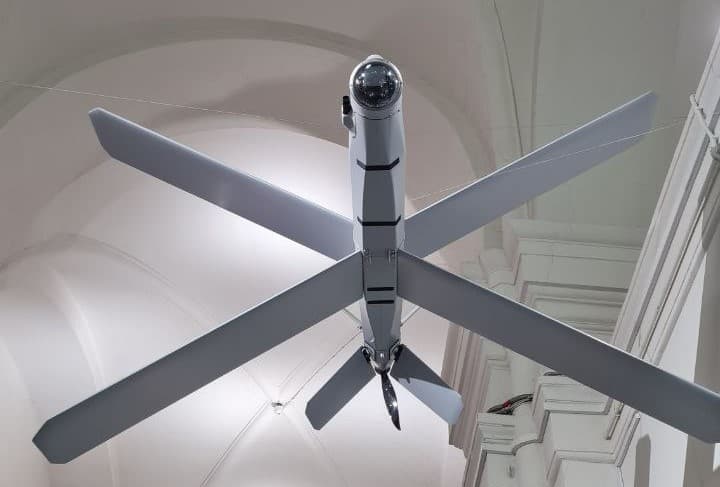 Lancet-3 drone at the Military History Museum of Artillery, Engineering Troops and Signal Corps in St. Petersburg